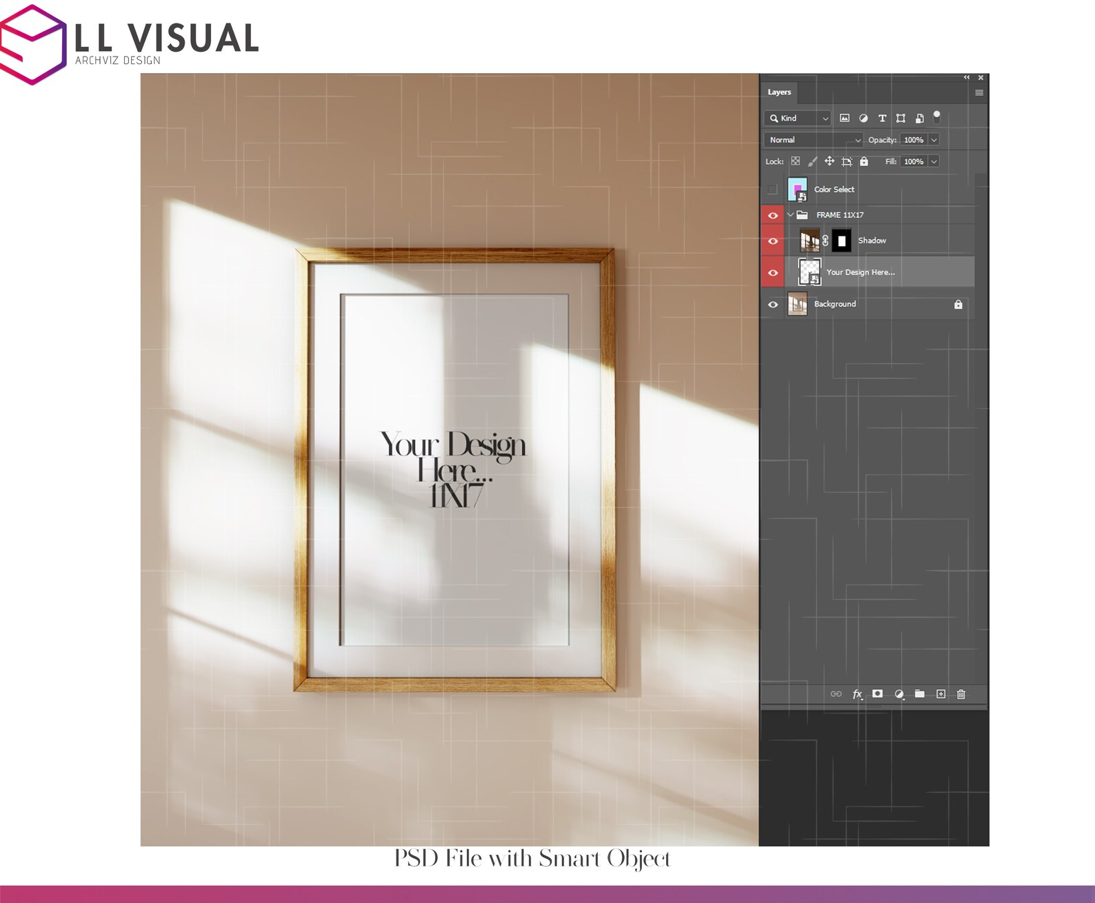 Download Schatten Rahmen Mockup Empity Frame 11 x 17 styled Stock ...