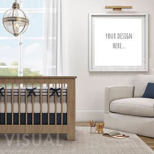 Baby Room Mockup, Frame Mockup,  20x20/40x40  Digital Frame Mockup, Stock Photos, Styled Stock Photography
