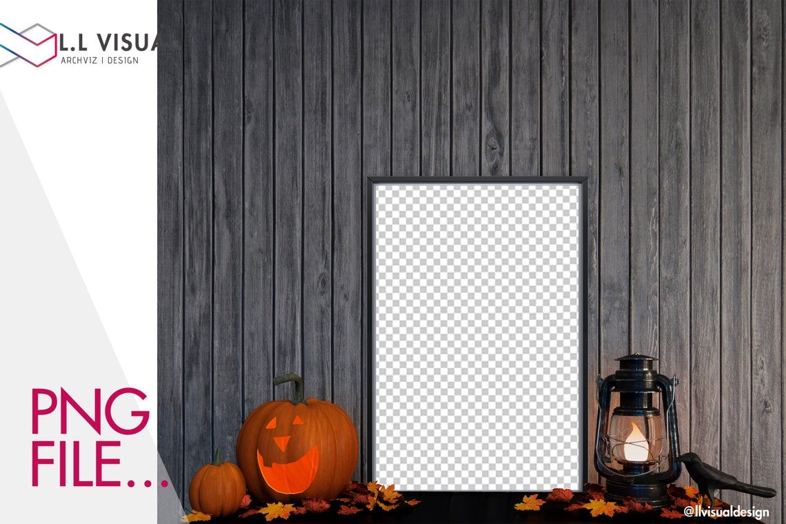 Download Halloween Frame Mockup Poster Mockup 8x12 /24x36 Frame | Etsy