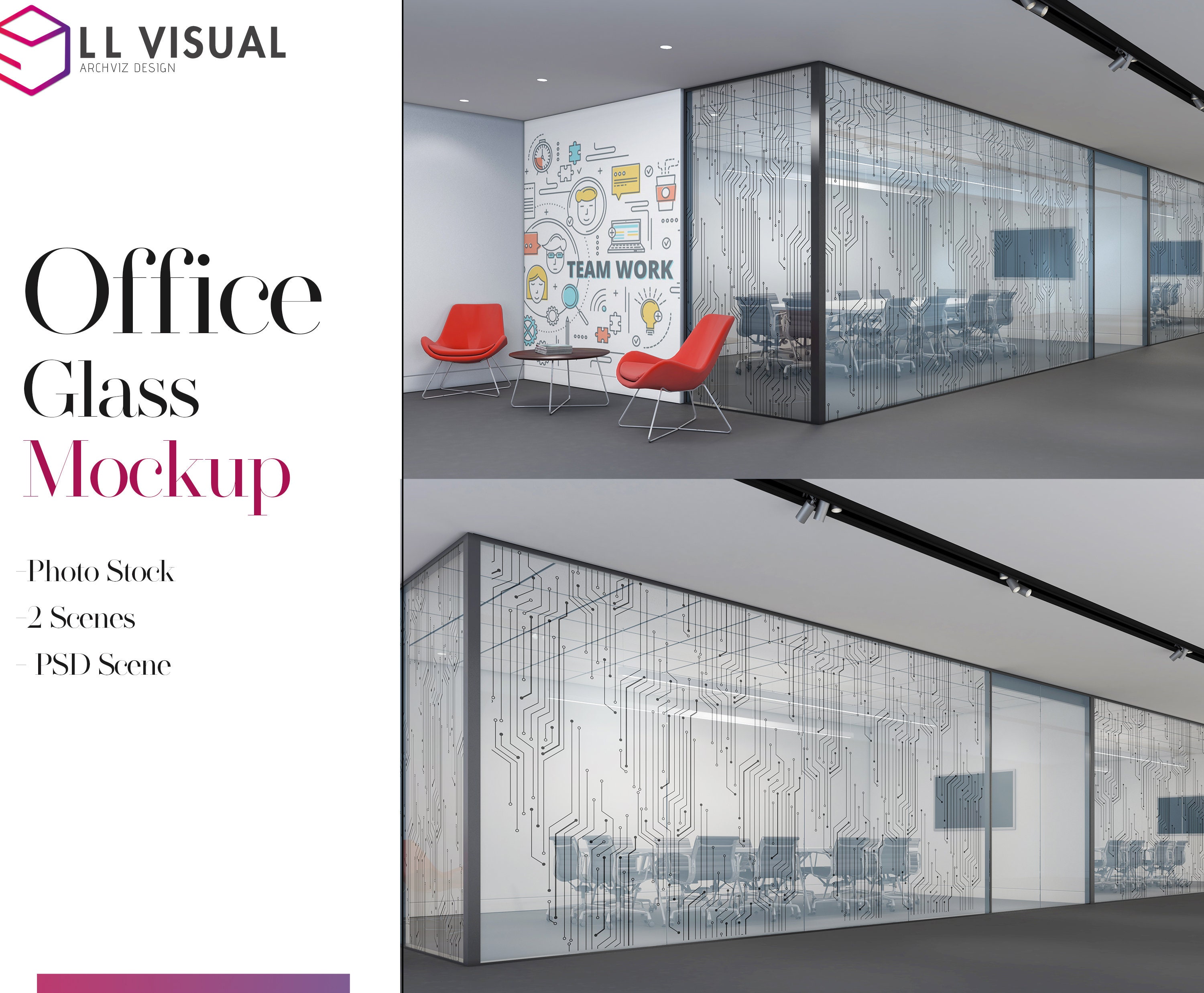 Office Glass Wall Mockup Glass Mockup Wall Mockup Office - Etsy