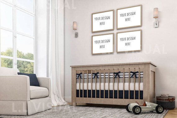 Baby Room Mockup Four Frame Mockup 8x10 16x20 Horizontal Etsy