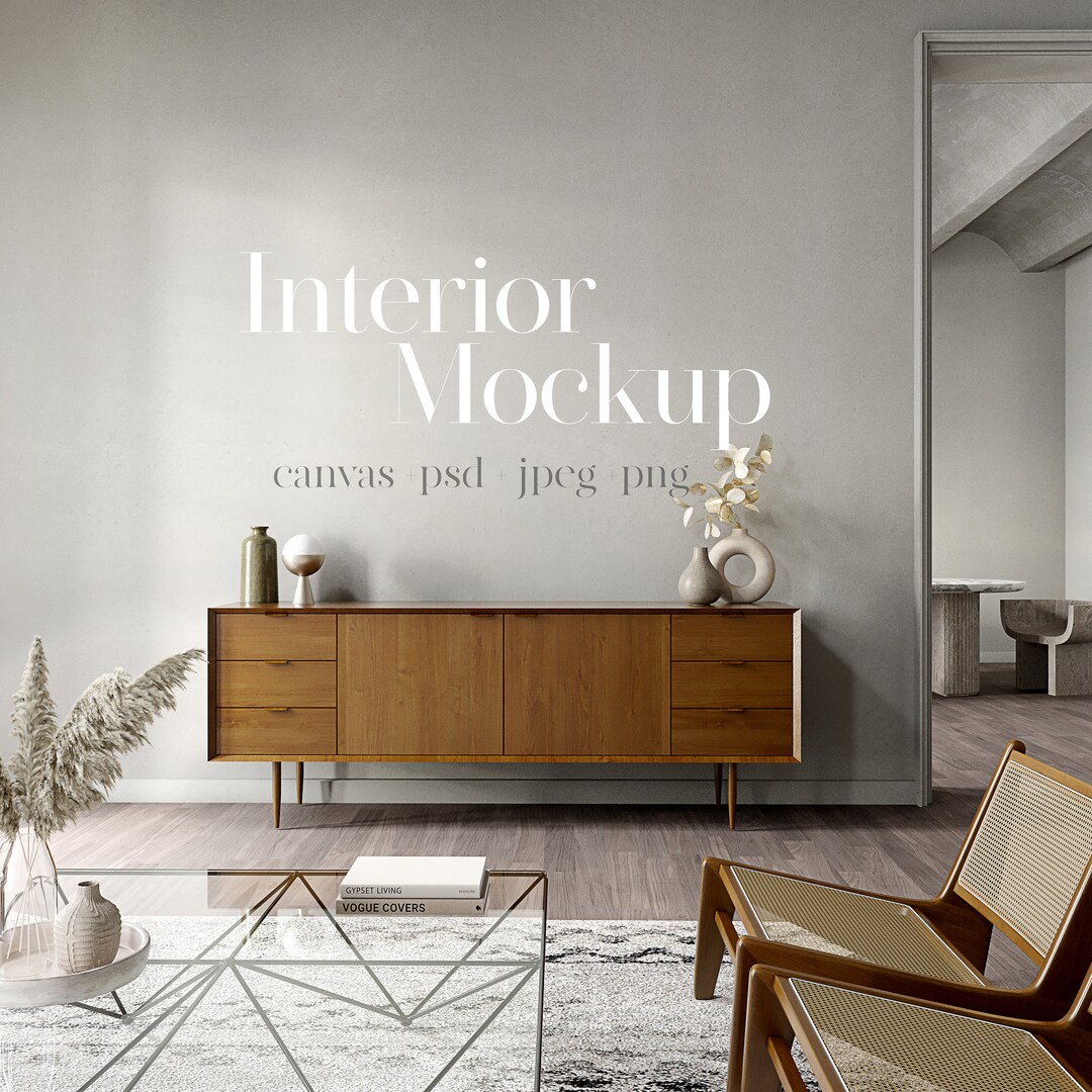 Modern Interior Mockup Minimalist Interior Mockup Wooden - Etsy