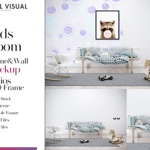 Mockup Baby, Kids Room-Wall and Frame Mockup,  Styled  Stock Photography, Stock Photo, Wallpaper Mockup, Frame Mockup