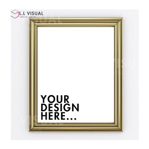 8 x 10 / 16 x 20 Vertical Digital GOLD Frame Mockup, Styled Stock Phtography Frame, Gold frame 8x10