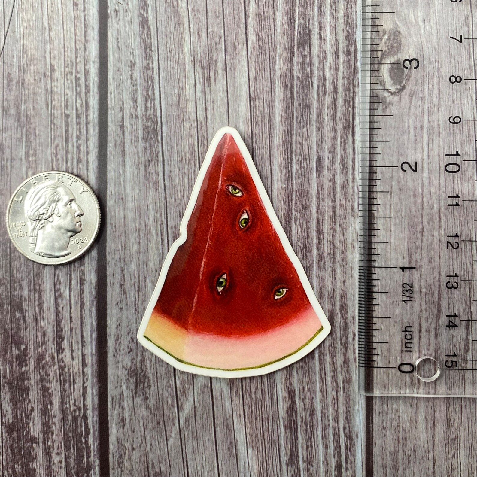 Watermelon Eyes Sticker vinyl Sticker, Decal, Weird, Funky, Cool Etsy