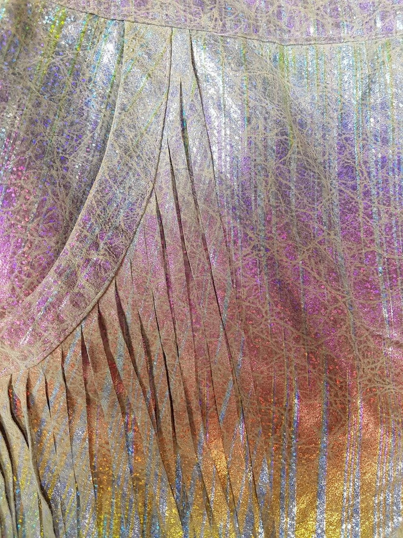 60s 70s style suede fringe shorts size 10.