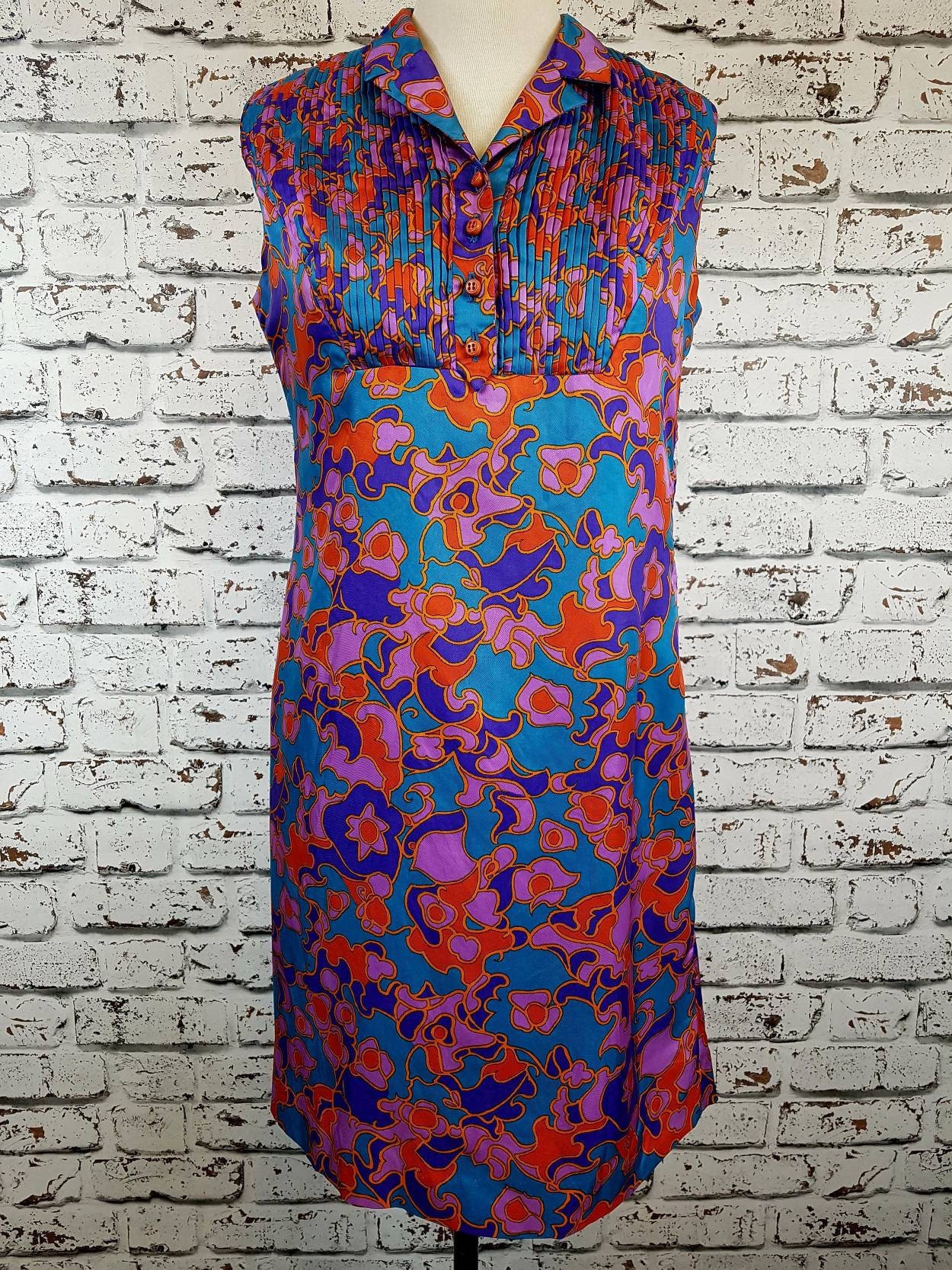 Image of Fabulous S Bright Floral Dress, Size  To
