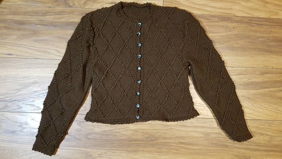 Pretty 40s handknitted cardigan, size 6 to 8.