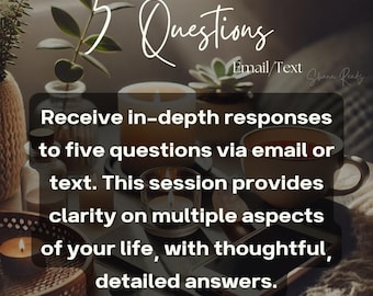 Intuitive Spirit-Led Guidance Reading: 5 Questions (PDF Delivery within 24-48 hours)