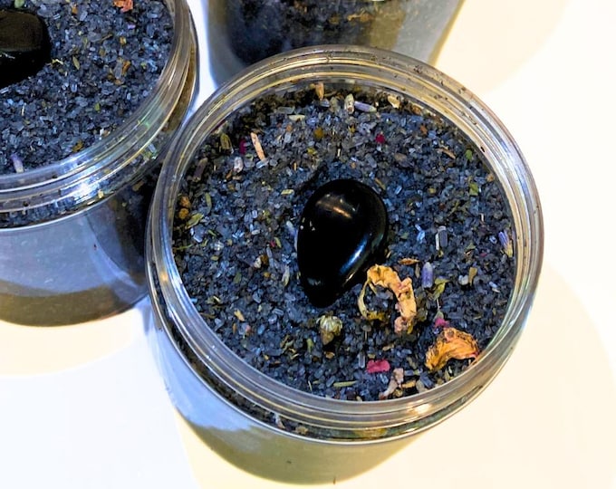 Detox Bath Soak with Jade Crystal & Charcoal | Herbal Cleansing Ritual