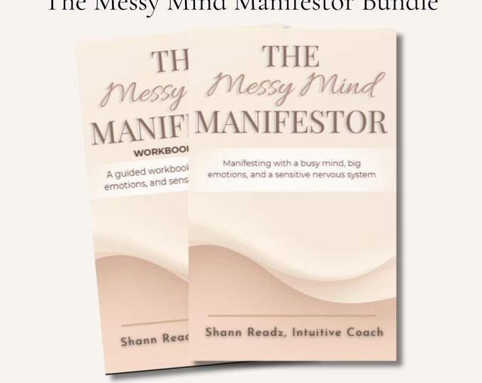 The Messy Mind Manifestor Ebook + Workbook | Manifestation for Busy Minds | Digital Self-Help Bundle