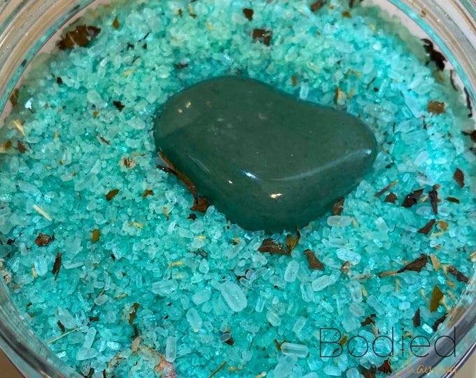 Green Aventurine Crystal Bath Soak – Emotional Healing Ritual Salt Soak
