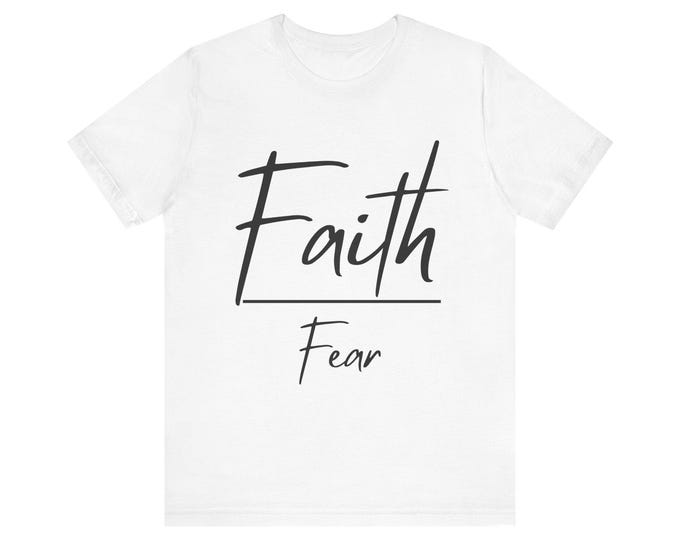 Faith Over Fear Faith Based T-Shirt | Inspirational Minimalist Graphic Tee