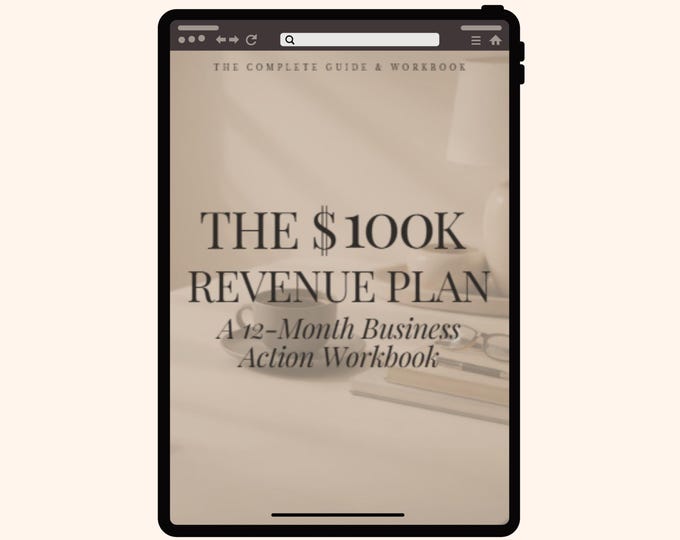 Business Planner for 100K | 12-Month Revenue & Sales Strategy Workbook