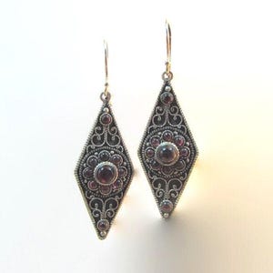 Silver Filigree with Garnets