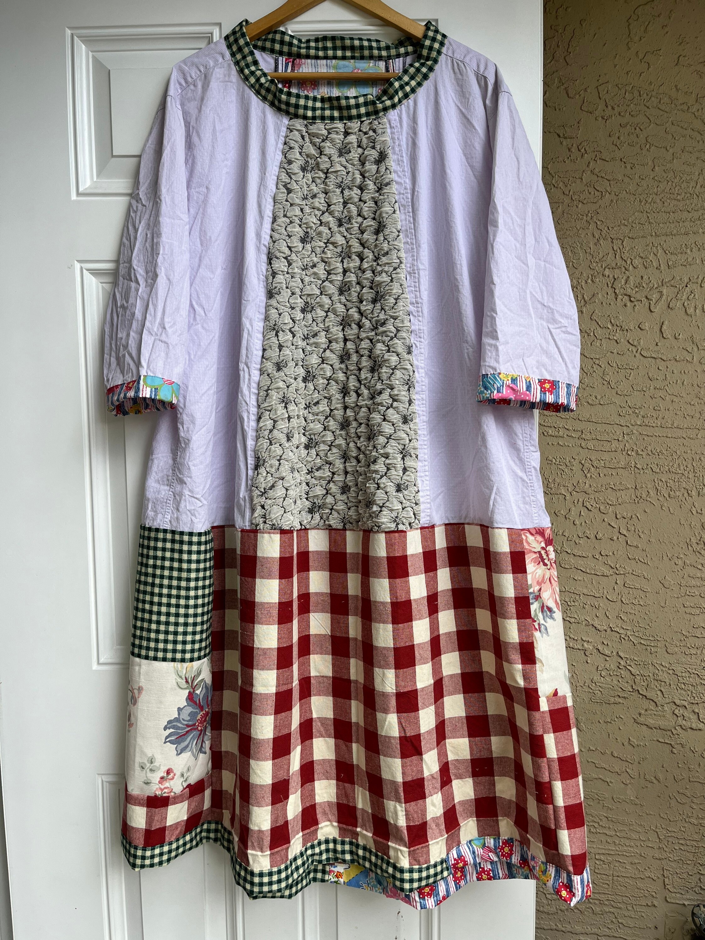 Upcycled Patchwork Boho Dress Size XL - Etsy