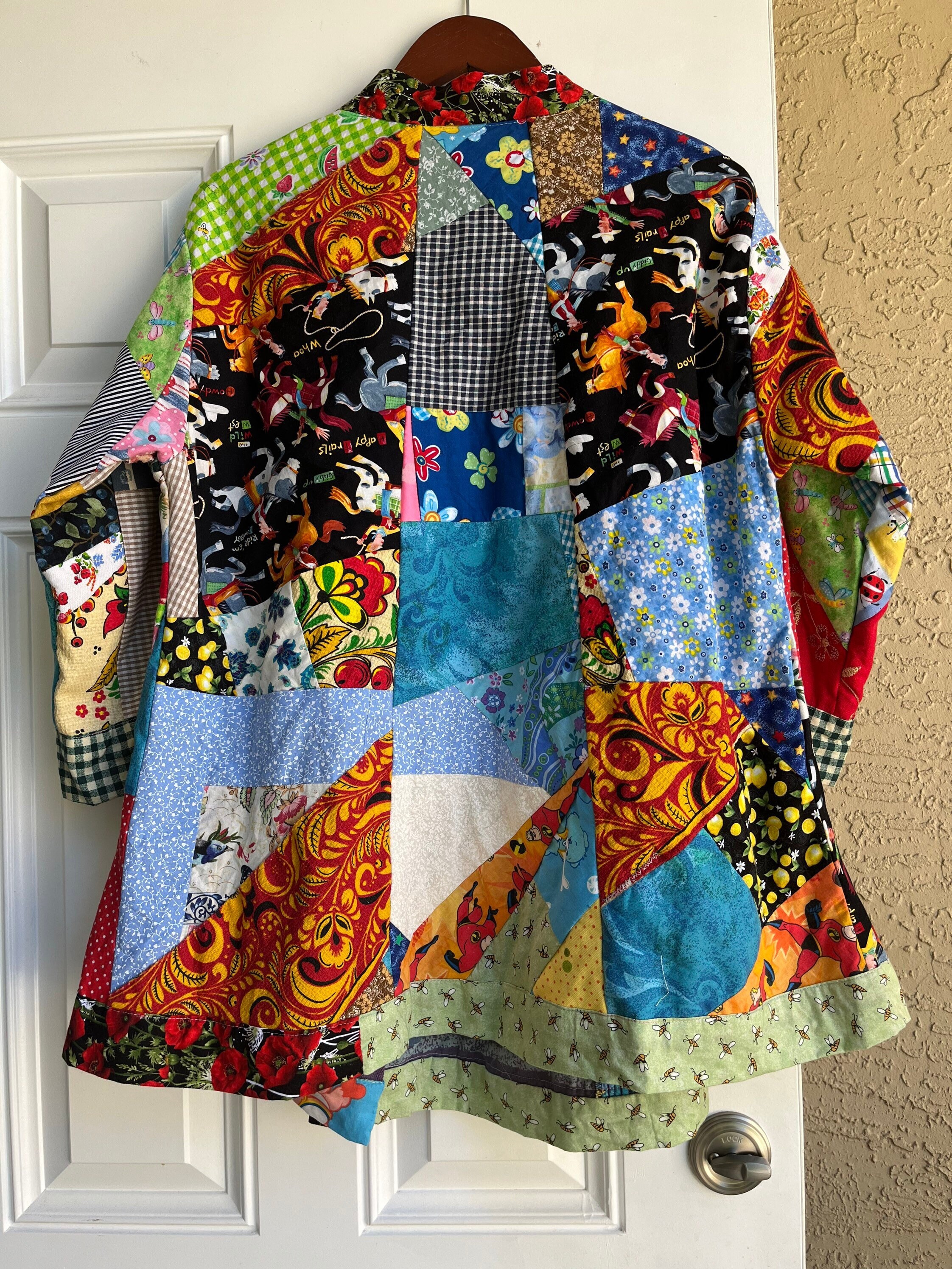 Upcycled Patchwork A La Crazy Quilt Jacket Size L - Etsy