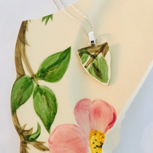 Broken plate pendant/Franciscan dishes/antique dish/broken plate necklace/vintage plate pendant/handmade jewelry/sustainable jewelry/