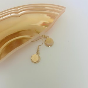 broken glass dangle earrings/up cycled luster glass/circle dangle earrings/sustainable jewelry/luster glass upcycled/upcycled glass jewelry