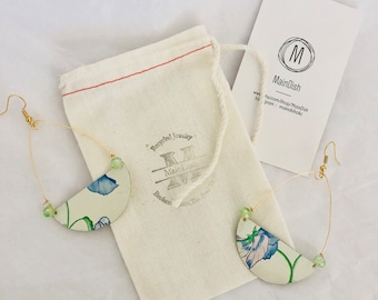 Sustainable jewelry handmade/recycled tin dangle earrings/gift for her jewelry/environmentally friendly jewelry/repurposed materials