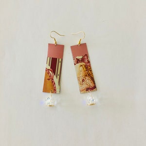 Sustainable earrings/recycled tin jewelry/vintage tin earrings/upcycled earrings/upcycled jewelry/handmade jewelry/unique jewelry/gift