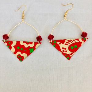 Sustainable jewelry/recycled tin earrings/upcycled tin earrings/handmade earrings/dangle earrings/eco friendly jewelry/boho style earrings/