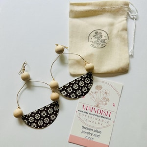 dangle earrings/recycled tin earrings/sustainable earrings/lightweight dangle earrings/up cycled jewelry/unique earrings/recycled tin