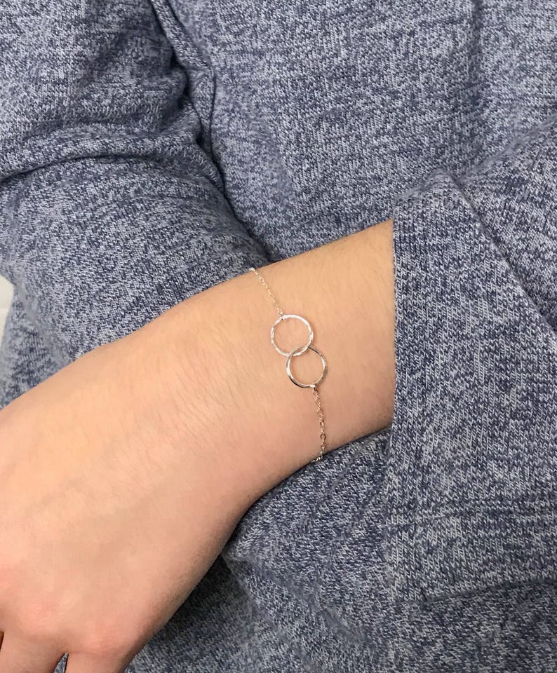 Friendship bracelet Gift for her Infinity bracelet Gold filled or Sterling silver Gift Eternity bracelet Unity link bracelet Dainty