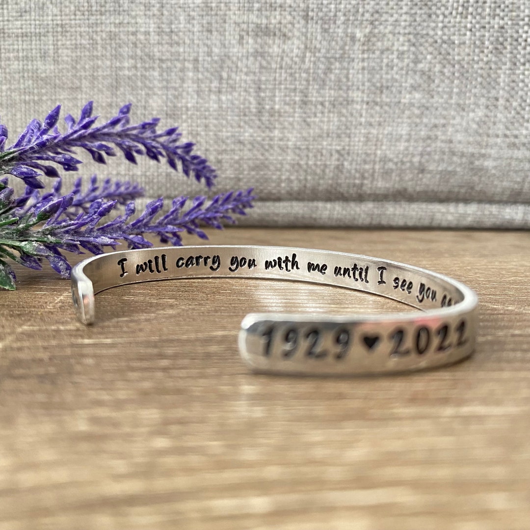I Will Carry You Bracelet, Personalized Bracelet for Loss of Loved One ...