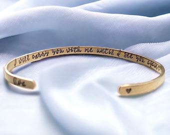 I will carry you bracelet, Personalized Bracelet for Loss of Loved One, Memorial Keepsake Gift Son Daughter Child Baby, Condolences Funeral