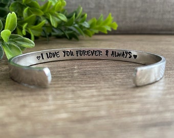 Valentines Day Gift for Girlfriend Wife, I  Love You Forever And Always Bracelet, Jewelry Gift, Romantic Gift for Her,