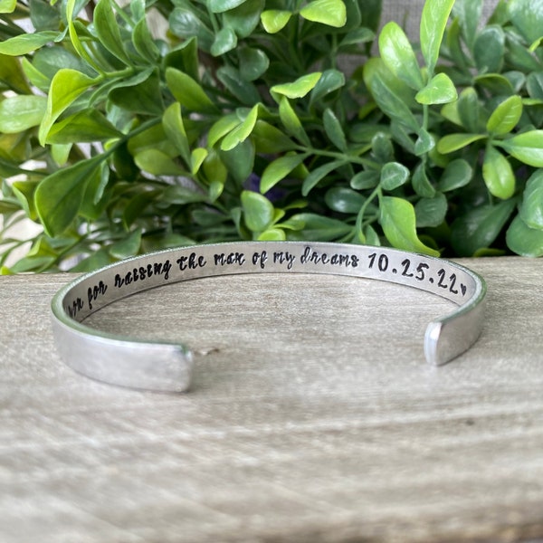 Thank you for raising the man of my dreams Bracelet, Gift for Mother of the Groom, Mother in law Gift from Bride on Wedding Day,Personalized