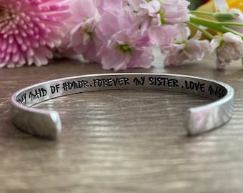 Maid of Honor Proposal Gift from Bride, Today My Maid of Honor Bracelet, Personalized Bridesmaid Gifts, Will You Be My Bridesmaid Gifts