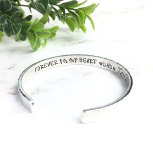 Forever In My Heart Bracelet, Loss of Loved One Bracelet, Personalized Memorial Jewelry, Sympathy Gift