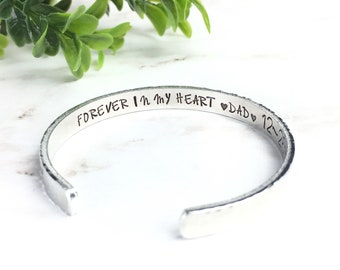 Forever In My Heart Bracelet, Loss of Loved One Bracelet, Personalized Memorial Jewelry, Sympathy Gift