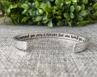 Miscarry Gift, You were carried for only a moment Bracelet, Baby Loss Memory Jewelry, Miscarriage Memorial Keepsake, Stillbirth Sympathy