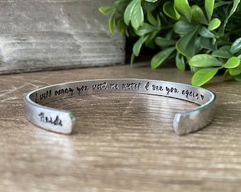 Personalized Memorial Bracelet, Sympathy Gift, Loss of Loved One