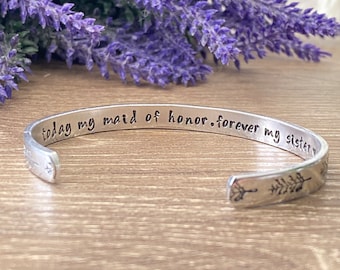 Maid of Honor Sister Bracelet, Maid of Honor Proposal, Maid of Honor Bracelet Gift, Matron of Honor Gift, Maid of Honor Gift, Bridesmaid