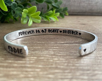 Loss of Brother, Forever In My Heart Bracelet, Grief Sympathy Gift, Sibling Remembrance, Bereavement Condolences, Funeral Gift Keepsake