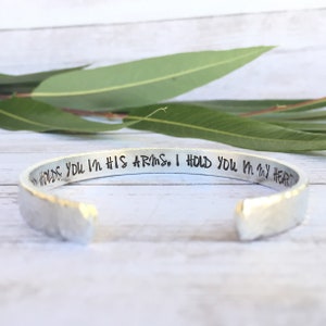 Loss of Loved One Remembrance Gift, God Holds You In His Arms Memorial Bracelet, Religious Sympathy Jewelry