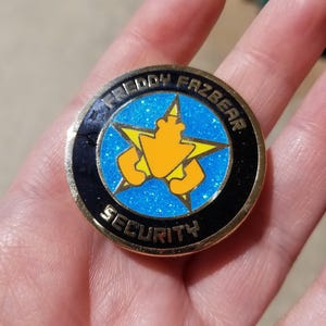 Hard enamel Freddy pin 1.5 inches