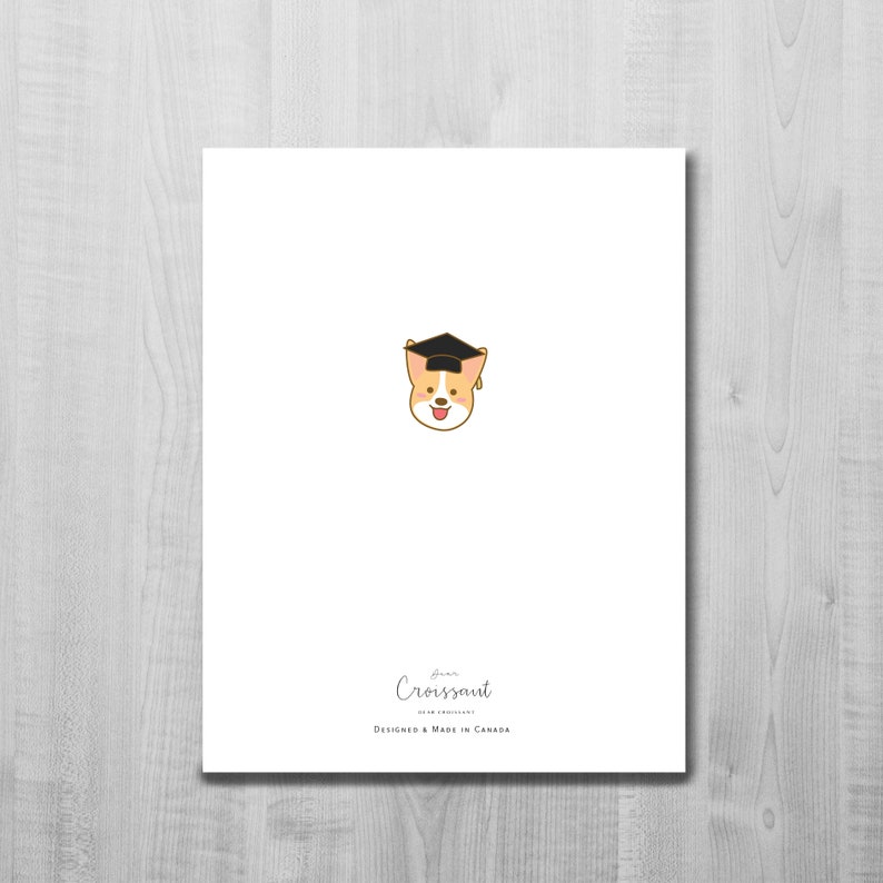 Personalized Corgi Graduation Card Customized Corgi Throwing Cap Convocation Class of 2021 Dog Blank Card A2 Card