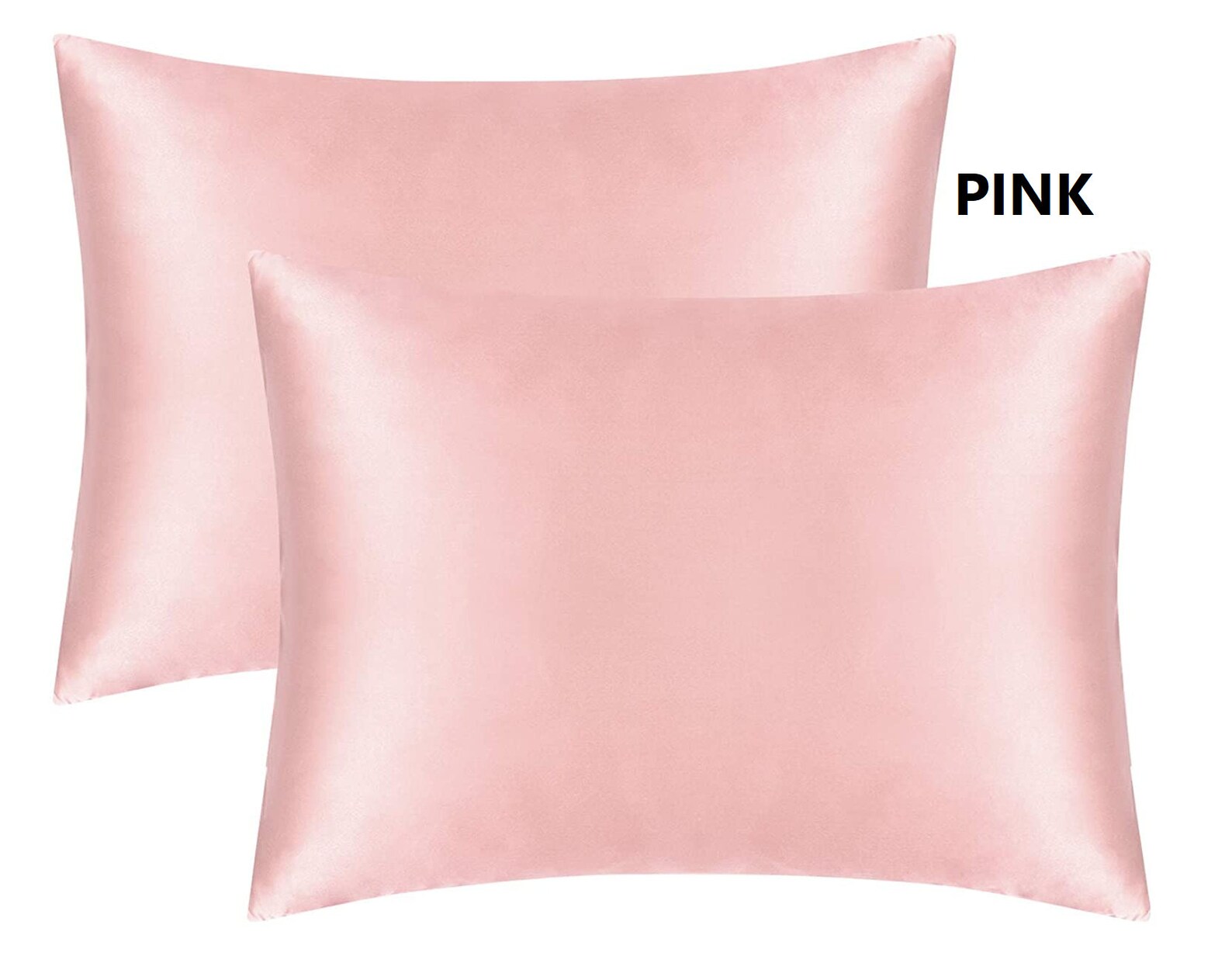 Luxury Satin Pillowcase Zippered Closure Queen Pillow case Etsy