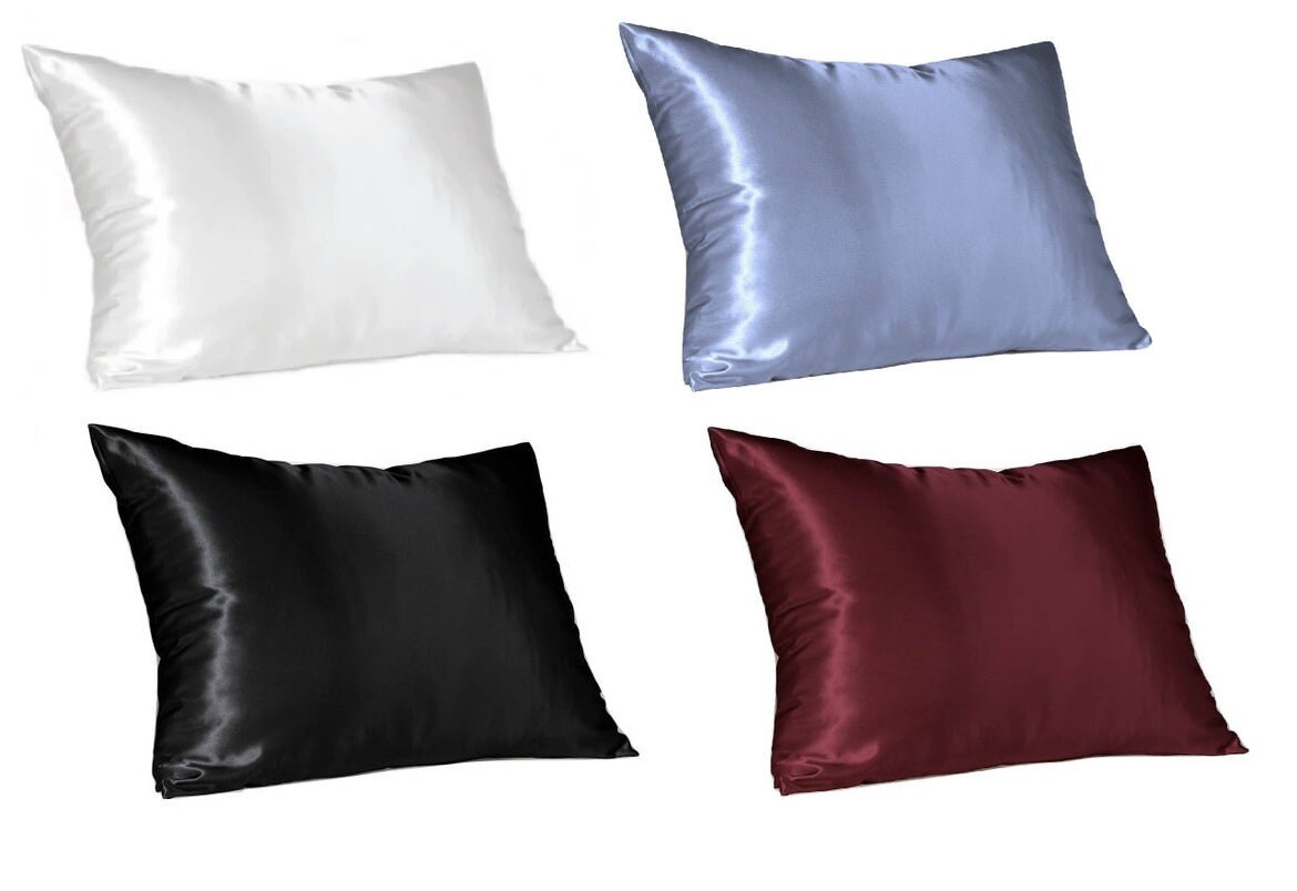 Luxury Satin Pillowcase Zippered Closure Queen Pillow case Etsy