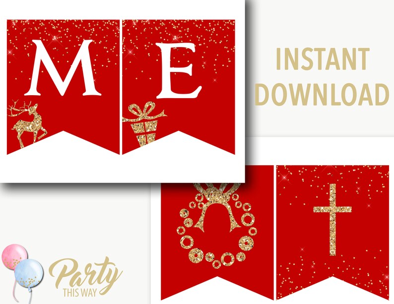 Merry Xmas banner printable/Merry Xmas signal/Pink and gold xmas decoration/printable xmas decorations/ image relating to Merry Christmas Banner Printable named Merry Xmas banner printable/Merry Xmas signal/Crimson and gold xmas decoration/printable xmas decorations/