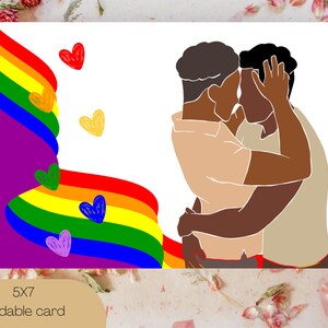 d'amour de couples homosexuels de mélanine de Zazzle.be Liste d'envies Vous avez des idées ? Carte de Saint-Valentin LGBTQ+ | de voeux de couple afro-américain | Couples homosexuels | Carte amour mélanine