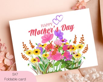 Floral Mother's Day Card | Printable Flowers for Mom (Digital Download)