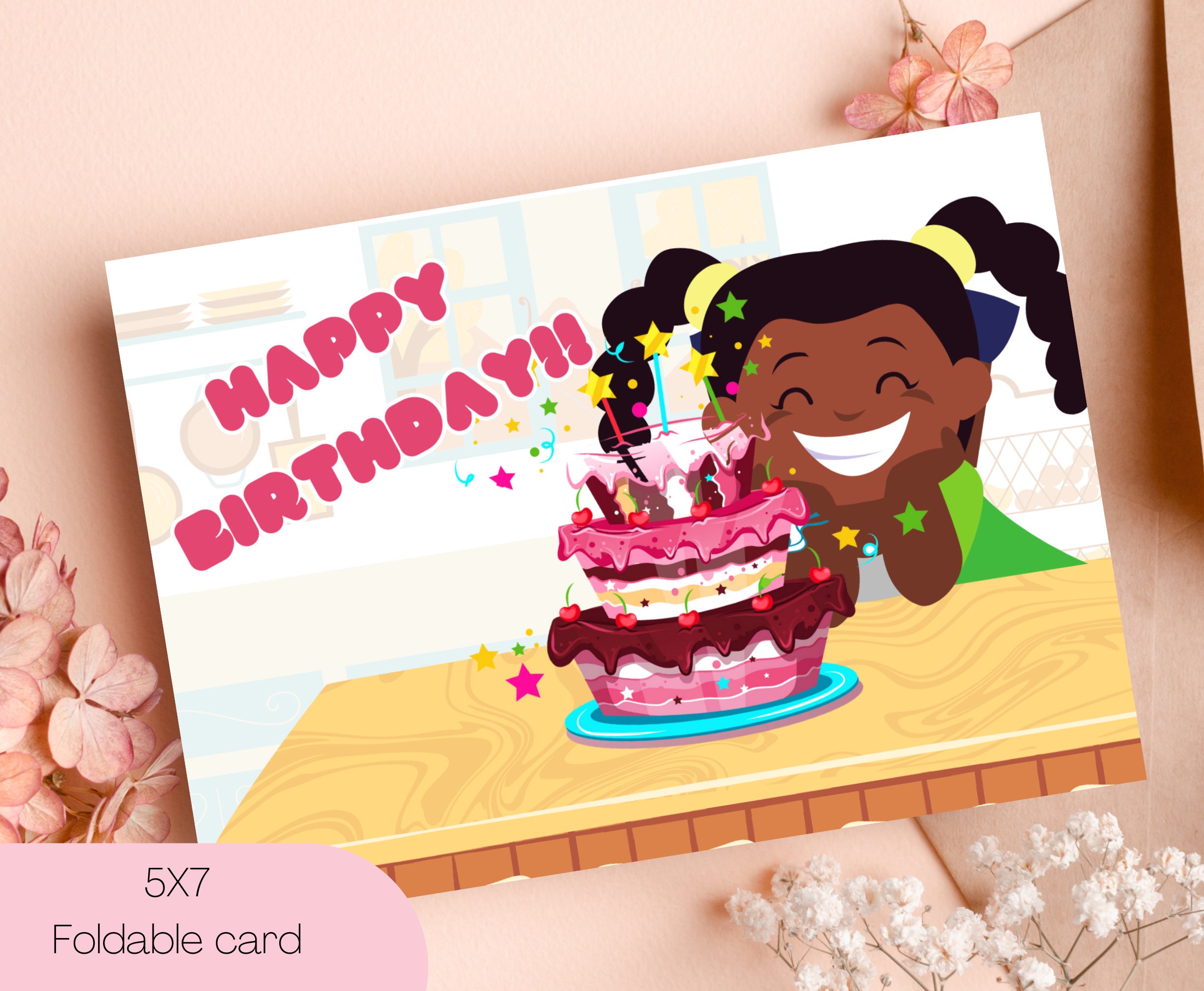 Printable American Girl Birthday Card