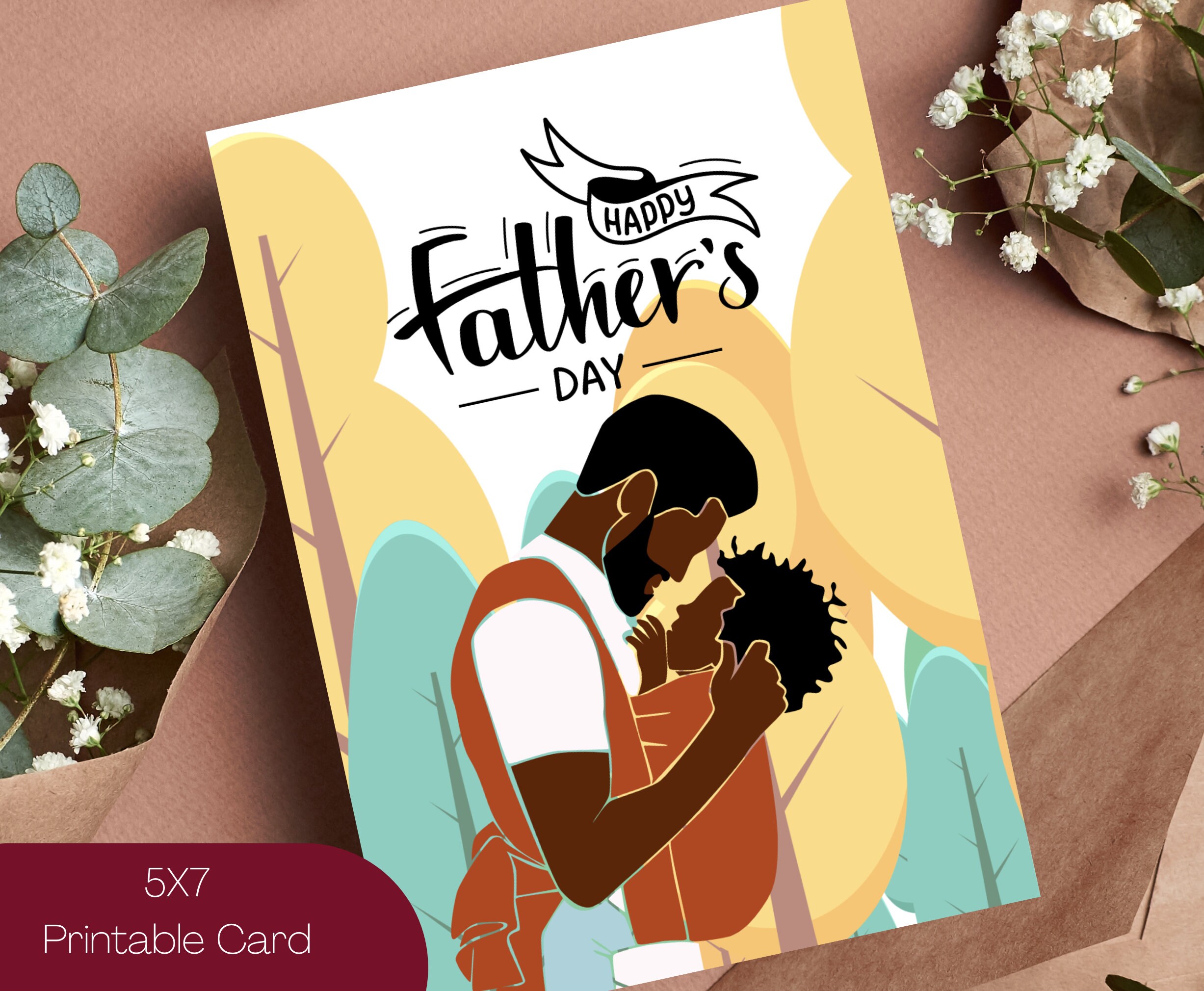 Happy Father's Day Card for African American Fathers Etsy