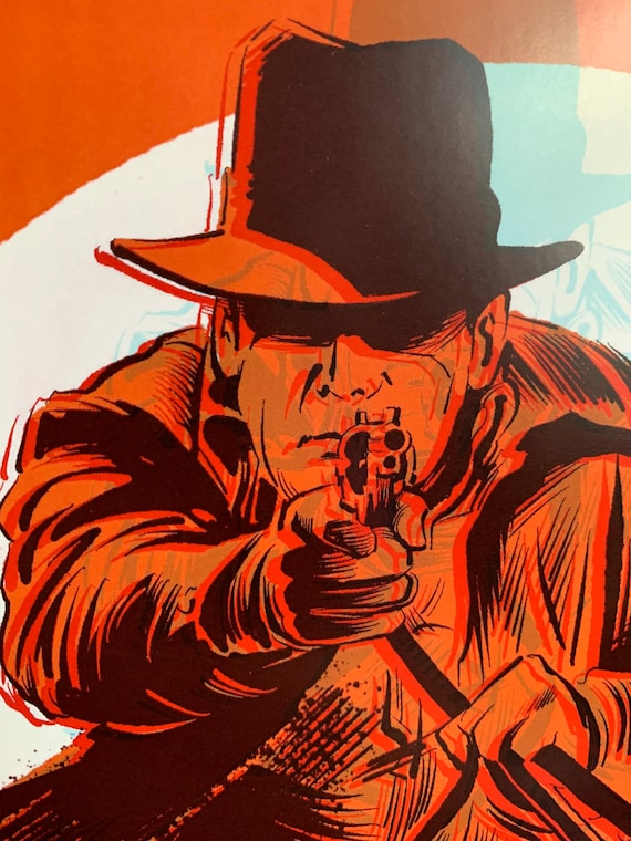 Indiana Jones on Horseback Last Crusade Retro Style Art 11x17